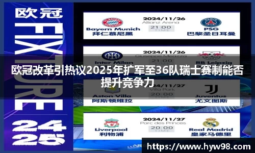 欧冠改革引热议2025年扩军至36队瑞士赛制能否提升竞争力